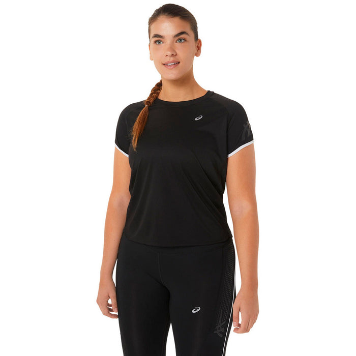 Asics Remeras Femenino Running Icon Ss Top Performance Black