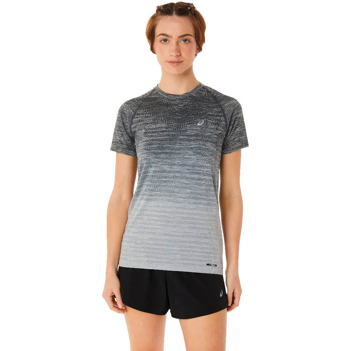 Asics Remeras Femenino Running Seamless Ss Top Carrier Grey/Glacier Grey