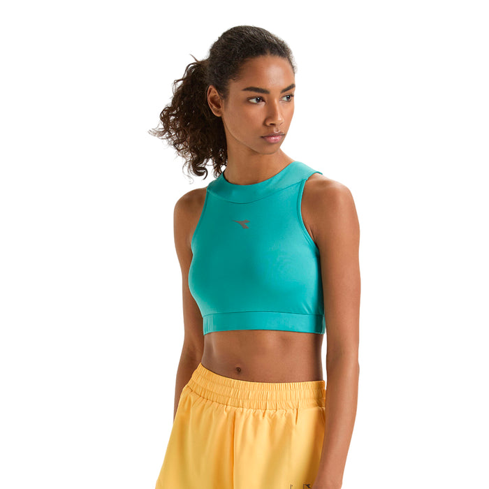 Diadora Top Femenino L. Crop Top Run Dusty Turquoise