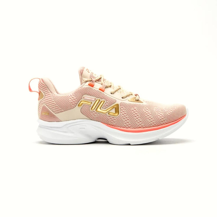 Fila Running Femenino Racer For All Raw White/Golden/Soft Fiery Coral
