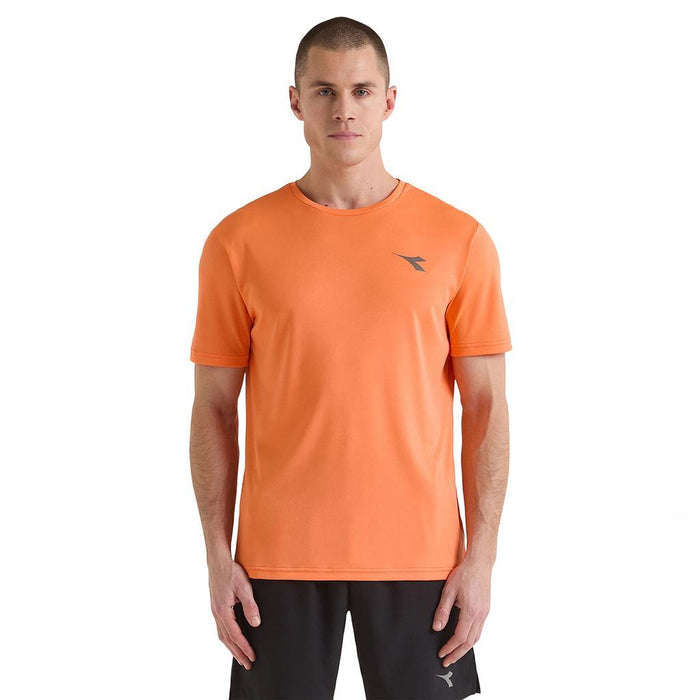 Diadora Remeras Masculino Running Ss T Orange Nectarine