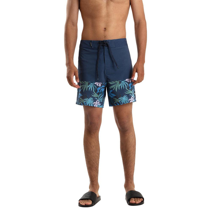 Quiksilver Shorts de Baño Masculino Moda Boardshort Division Blue Weed