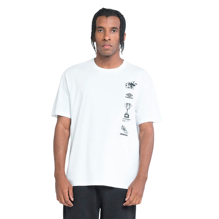 Umbro Remeras Masculino Moda Fire Ball Blanco