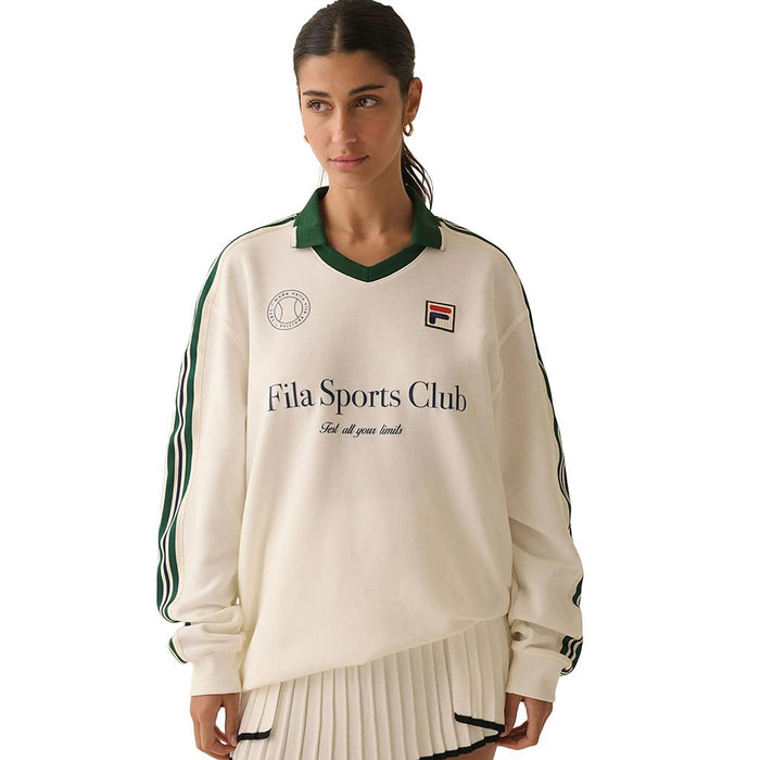 Fila Sueter Unisex Moda Comfort Sport Club Off White/Medium Green