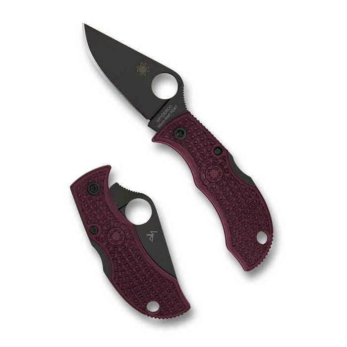 Cuchillo SPYDERCO Manbug Burgundy Lightweight CTS-PD#1 Black Blade SPRINT