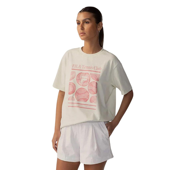 Fila Remeras Femenino Moda Oversized Letter Graphic Light Chino Green