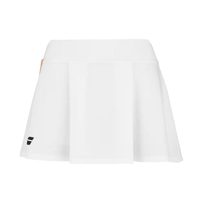 3WTF081-1000 BABOLAT PRENDAS POLLERAS FEMENINO TENIS PLAY SKIRT WHITE/ORANGE