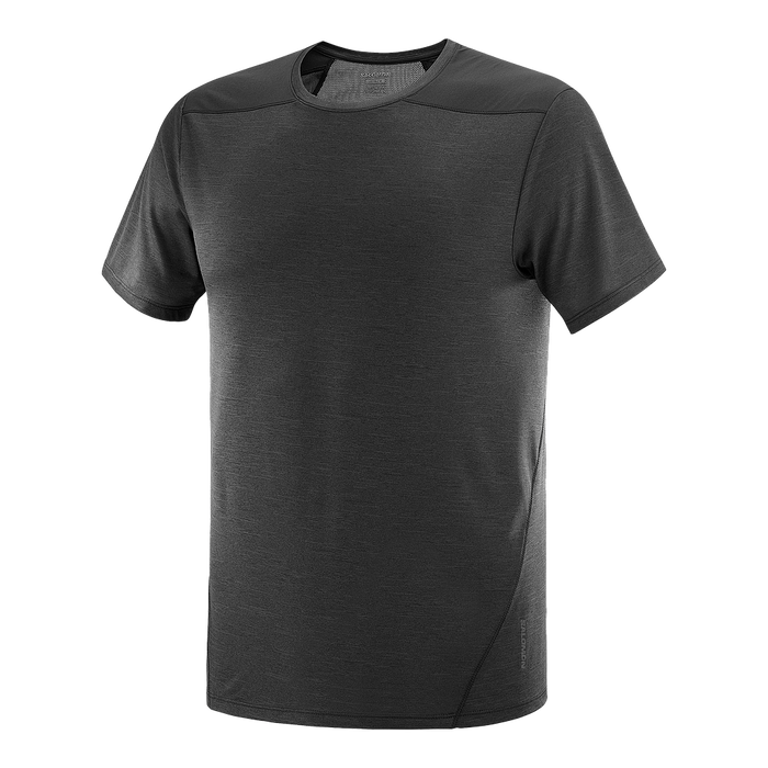 Salomon Remeras Masculino Running Outline SS Tee Black