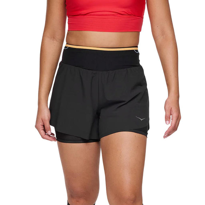 1141741-BLK HOKA PRENDAS SHORTS FEMENINO RUNNING SKYGLIDE BLACK
