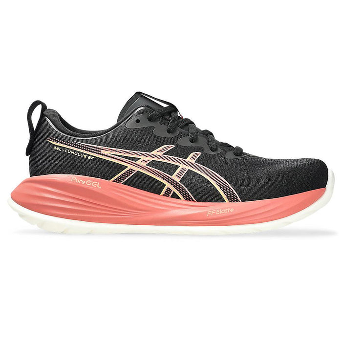 Asics Deportivos Femenino Running Gel Cumulus 27 Black/Orange Glow