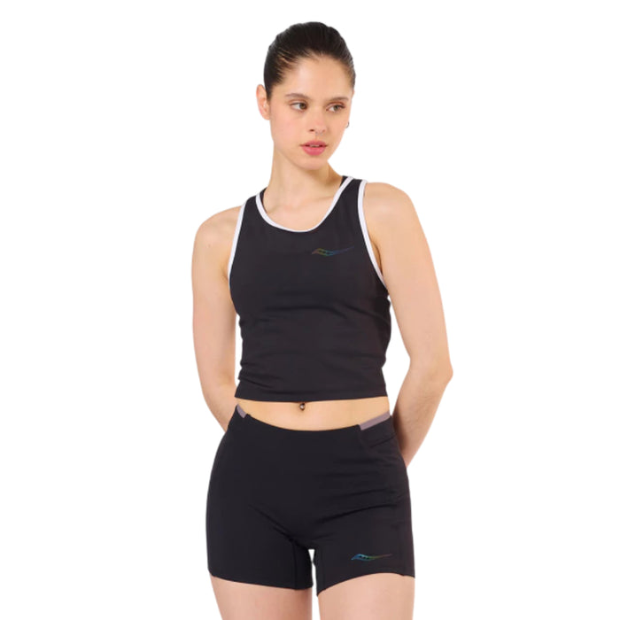 Saucony Crop Tops Femenino Running Kinvara Crop Top Black