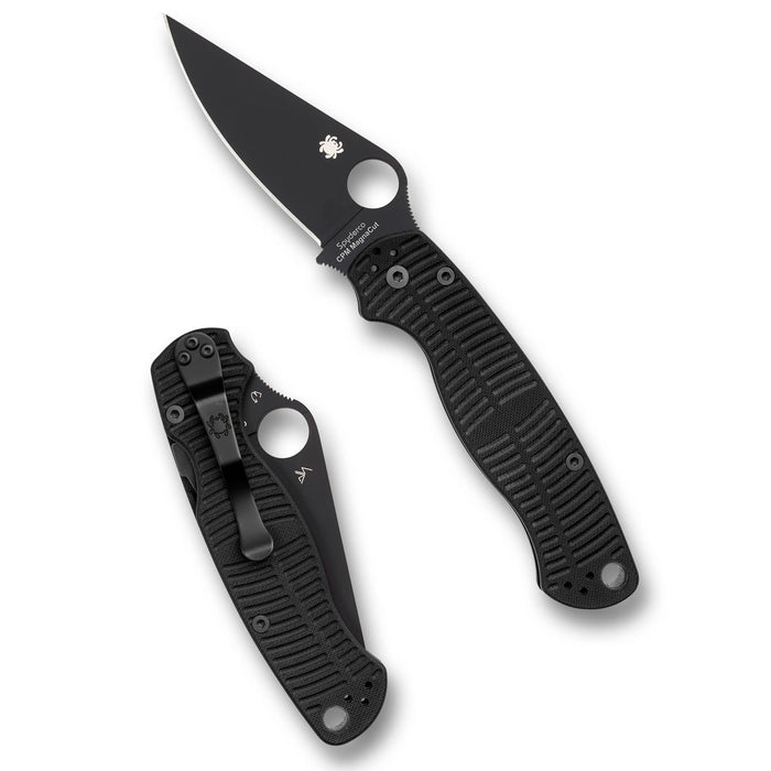 Cuchillo SPYDERCO Para Military 2 Salt Black G-10 CPM MagnaCut Black Blade