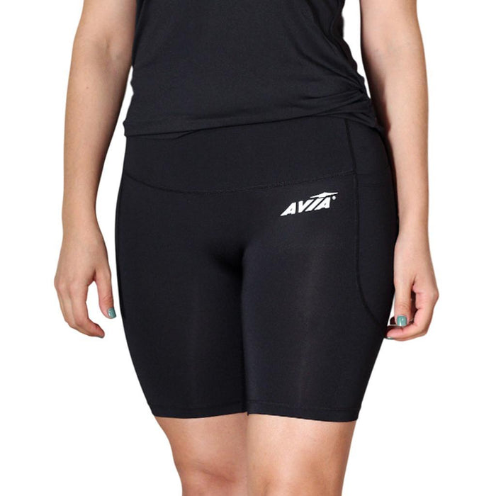 Avia Shorts Femenino Running Queens Bike Tight 7 Black