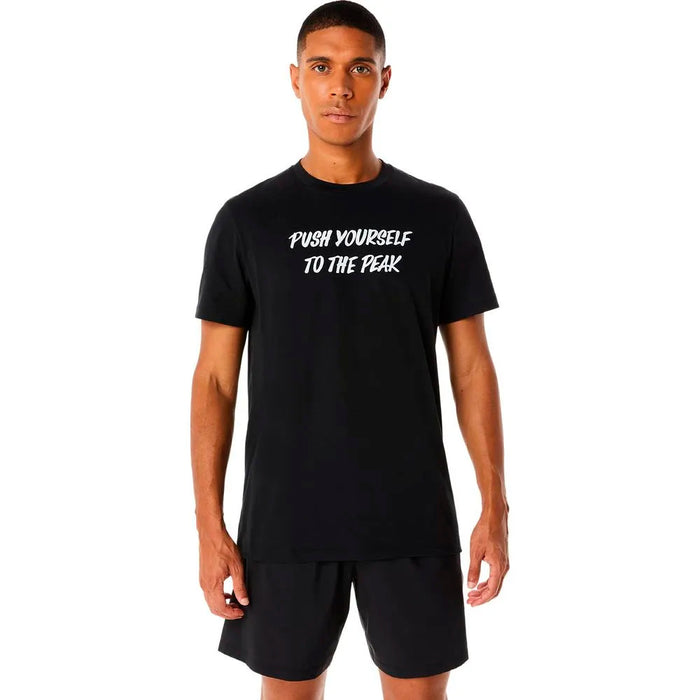 Asics Remeras Masculino Training Lettering Graphic Tee Black