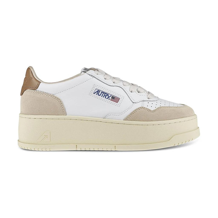 Autry Lifestyle Femenino Moda Platform Low Wht/Brnsug