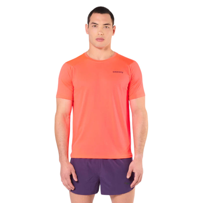 Saucony Remeras Masculino Running Elevate Short Sleeve Red