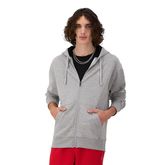 Champion Camperas Masculino Moda Powerblend Full Zip Oxford Gray
