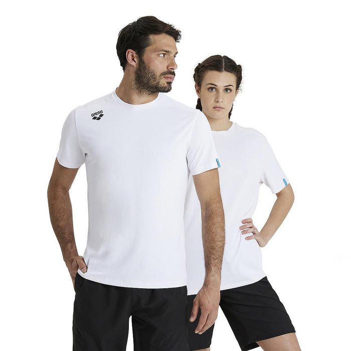 Arena Remeras Unisex Moda Team T Shirt Solid White