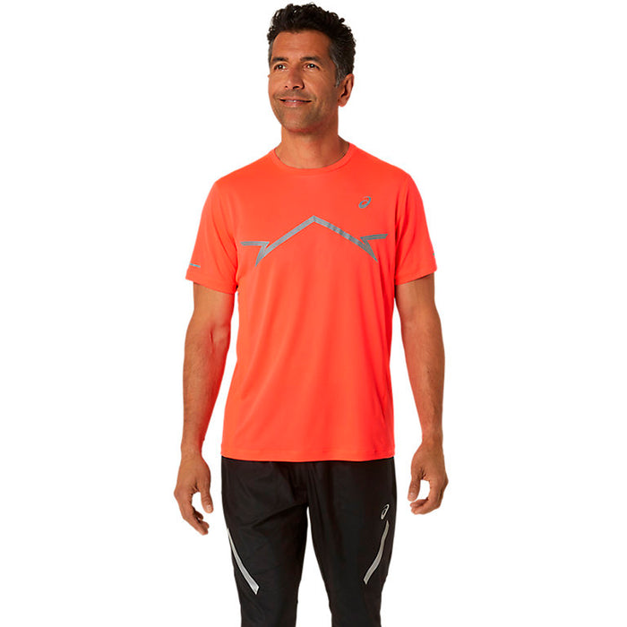 Asics Remeras Masculino Running Lite Show Ss Top Sunrise Red