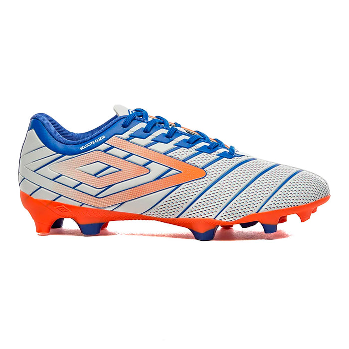 Umbro Campo Masculino Futbol Velocita Elixir Club Blanco/Naranja/Azul