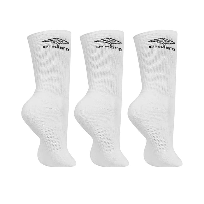 U23PF00050-222 Umbro Medias Unisex Moda Tripack Cano Longo White