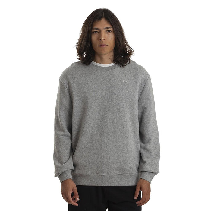 Quiksilver Sueters Masculino Moda Basic Logo Grey Melange