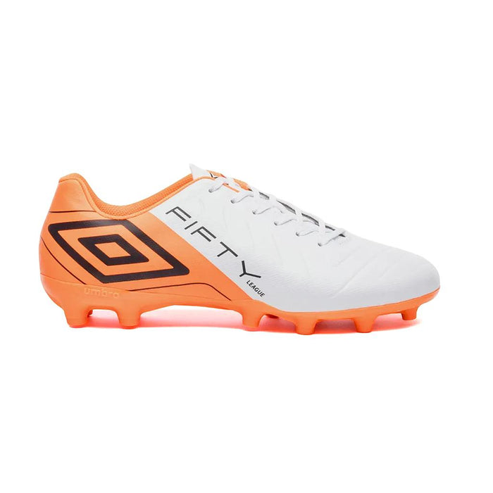U01FB00322-261 Umbro Calzados Campo Masculino Futbol Fifty VI League White/Orange/Black