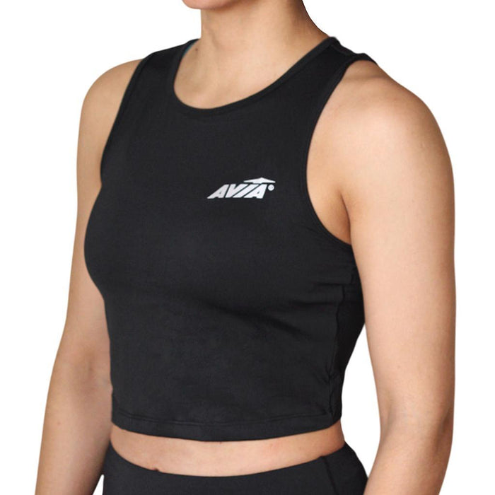 Avia Crop Tops Femenino Running Austin Black