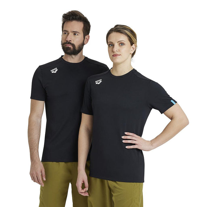 Arena Remeras Unisex Moda Team T Shirt Solid Black
