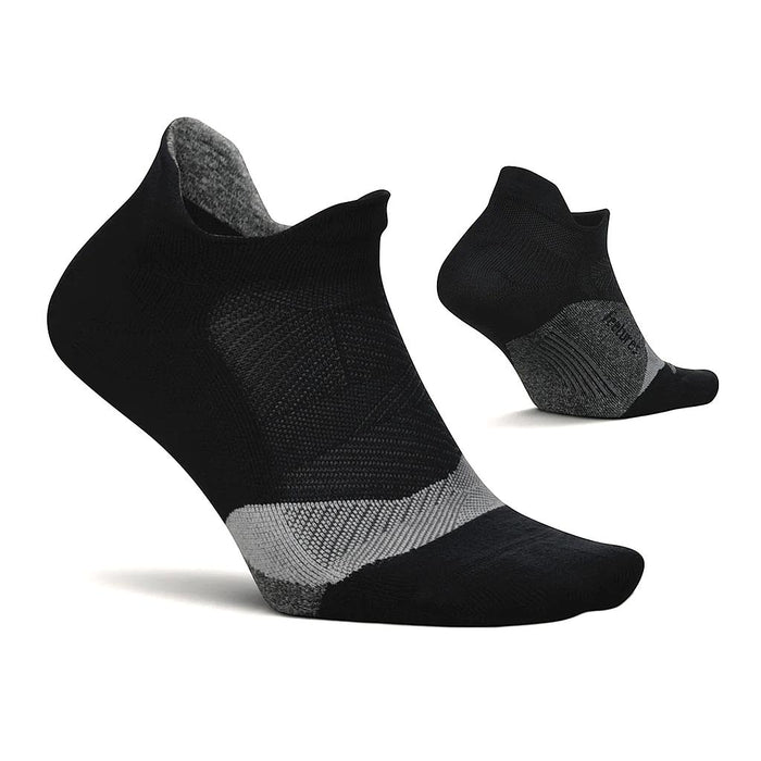 E50301592 Feetures Medias Unisex Running Elite Light Cushion No Show Tab Black