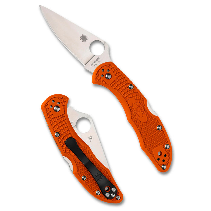 Cuchillo SPYDERCO Delica 4 Lightweight Orange Flat Ground