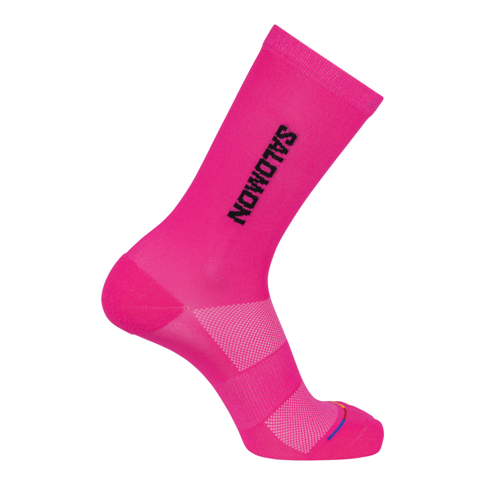 Salomon Medias Unisex Moda 356 Crew-Knockout Pink/Black