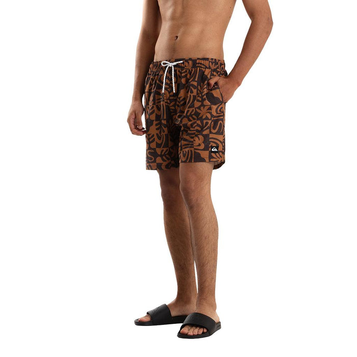 Quiksilver Shorts de Baño Masculino Moda Volley Terra