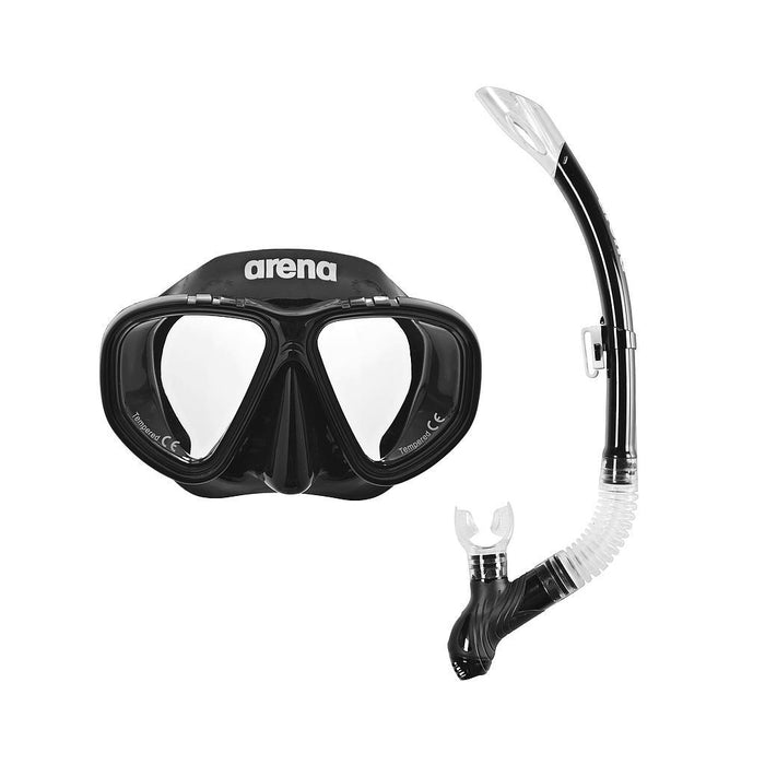Arena Snorkel Unisex Natacion Premium Snorkeling Set Jr Black/Clear/Black