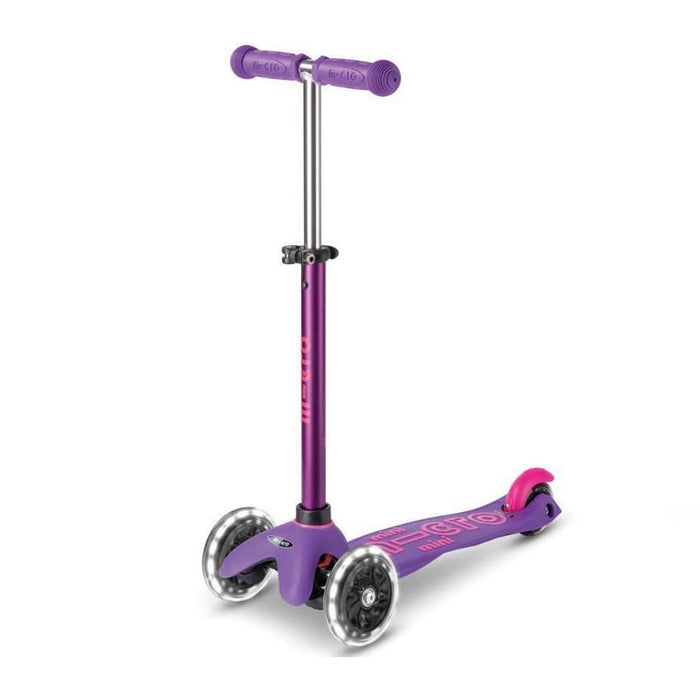 SCOOTER Mini Micro Deluxe Foldable Orion LED Pink