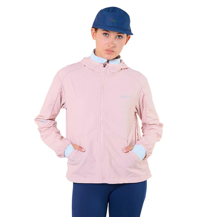 20221430S-242 SAUCONY PRENDAS CAMPERAS FEMENINO RUNNING METRO WINDBREAKER MELLOW ROSE