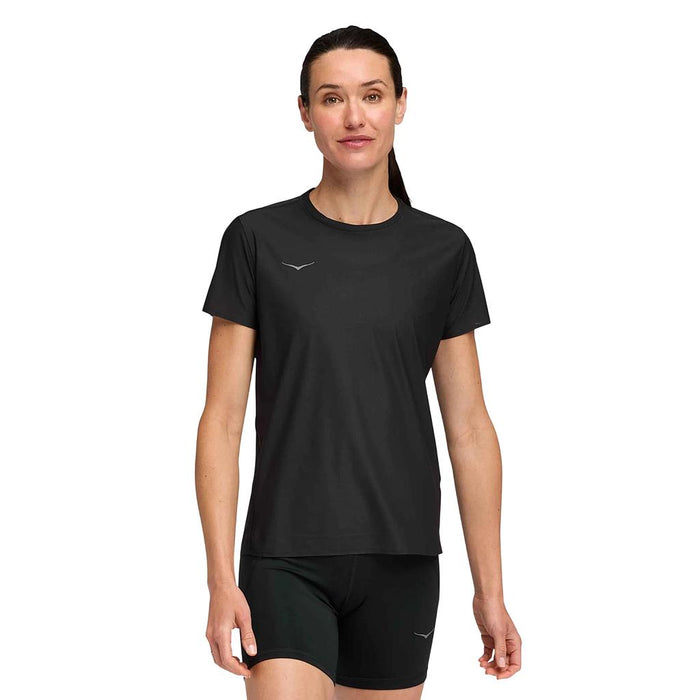 1175774-BLK HOKA PRENDAS REMERAS FEMENINO RUNNING AIROLITE 2.0 SHORT SLEEVE BLACK