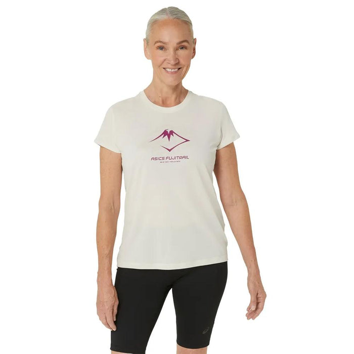 Asics Remeras Femenino Running Fujitrail Logo Ss Top Birch
