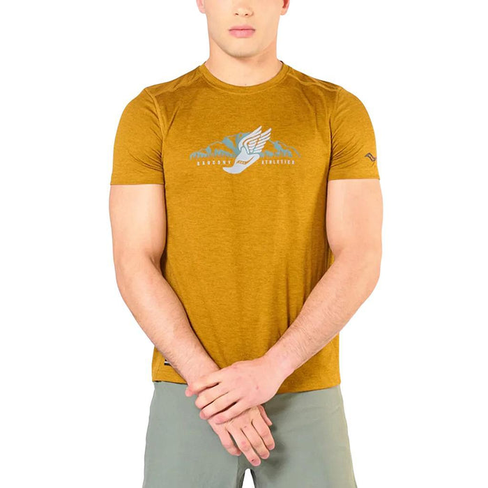Saucony Remeras Masculino Running Peregrine Graphic Short Sleeve Camel