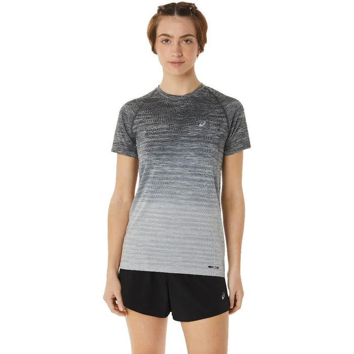 Asics Remeras Femenino Running Seamless Ss Top Carrier Grey/Glacier Grey