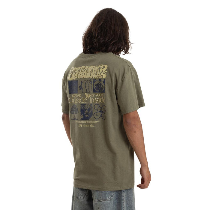 Quiksilver Remeras Masculino Moda Outside Inside Green