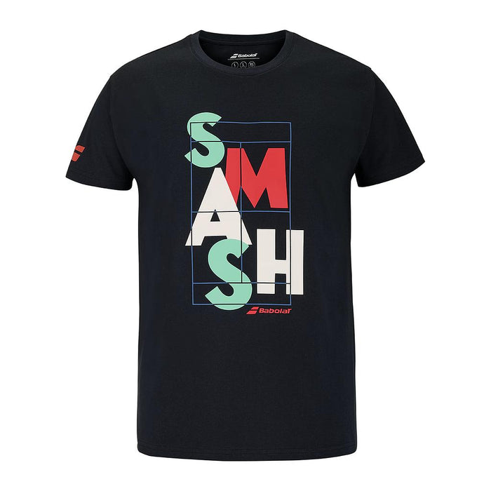 4MS25445-2000 BABOLAT PRENDAS REMERAS MASCULINO TENIS EXERCISE MESSAGE TEE MEN BLACK/BLACK