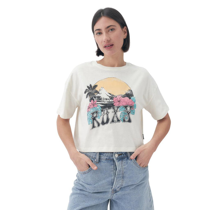 Roxy Remeras Femenino Moda Capri Crudo