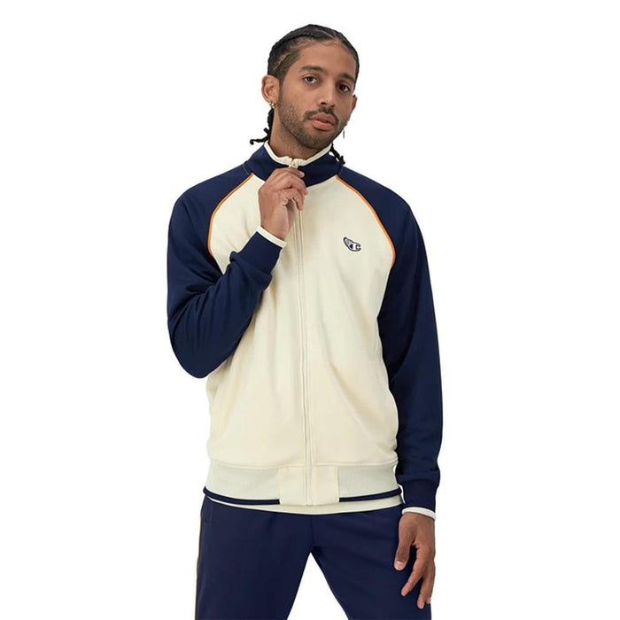 Champion Camperas Masculino Moda Tricot Track Jacket Natural/Athletic Navy