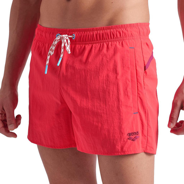 Arena Short de Baño Masculino Natacion Pro File Beach X Short Calypso Coral/Dark Purple