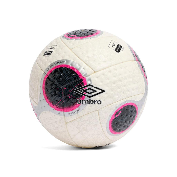 21456U-NC7 Umbro Pelotas Futbol Neo Swerve Laminar Pro White/Silver/Pink Glo/Black/Carbon