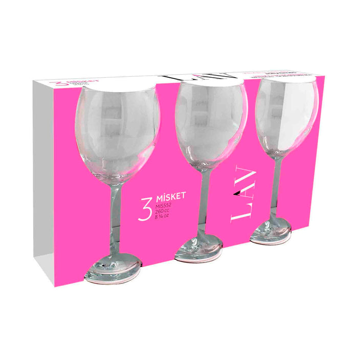 8692952043925 LAV COPA MISKET DE VINO 260 CC SET X3