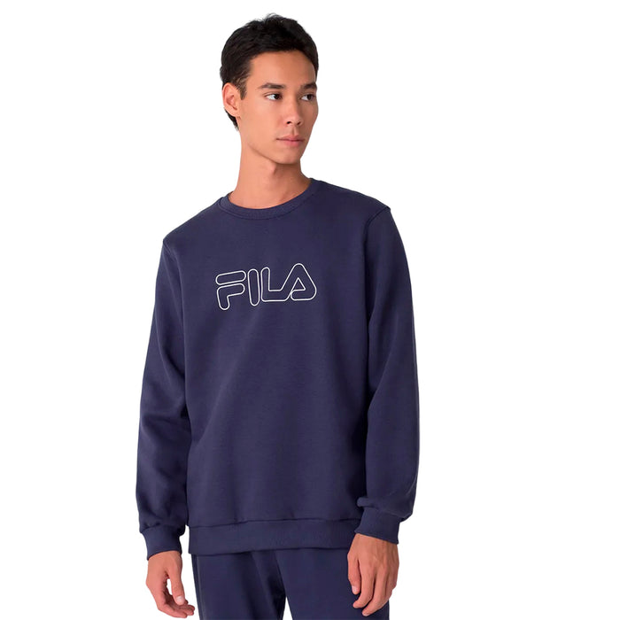 Fila Sweater Masculino Lifestyle Coat Classic Winter Navy