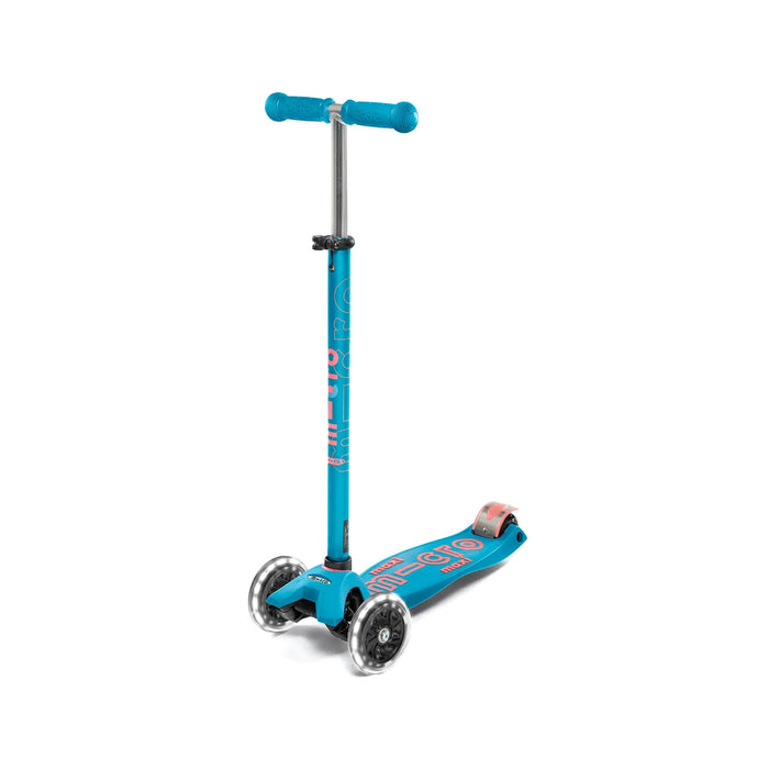 SCOOTER Maxi Micro Deluxe Aqua LED