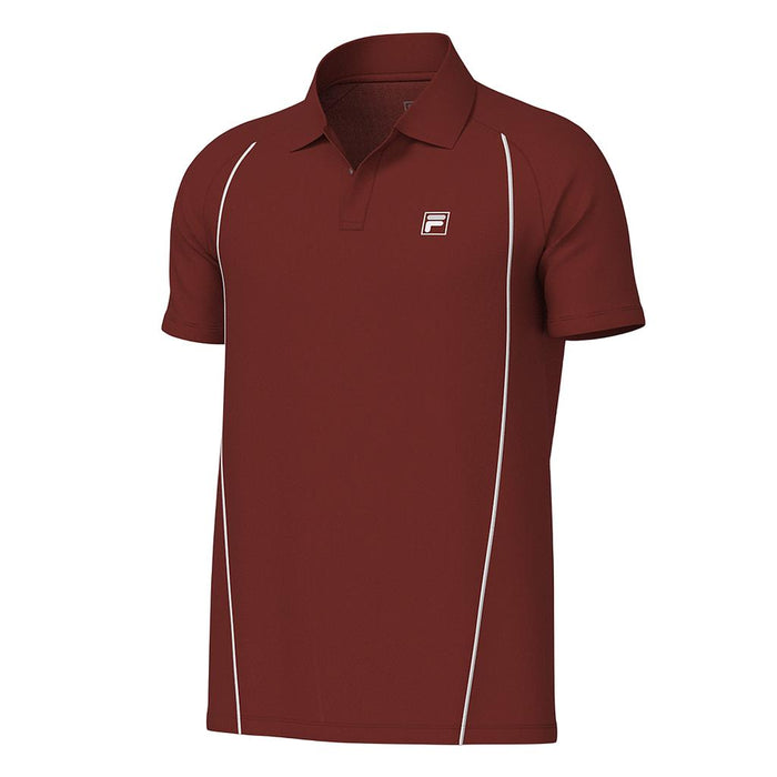 Fila Polos Masculino Tenis Match Red Ochre/White